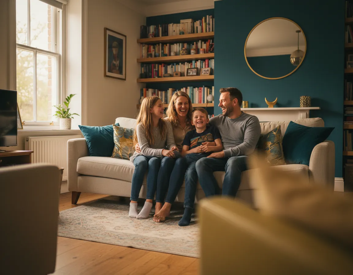 Customer sharing a joyful moment with family