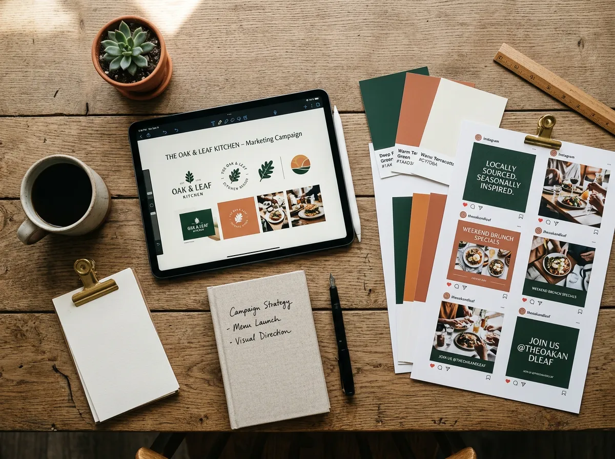 Engaging social media reel and promotional ad mockup displaying local dining promotions for Treasure Valley residents
