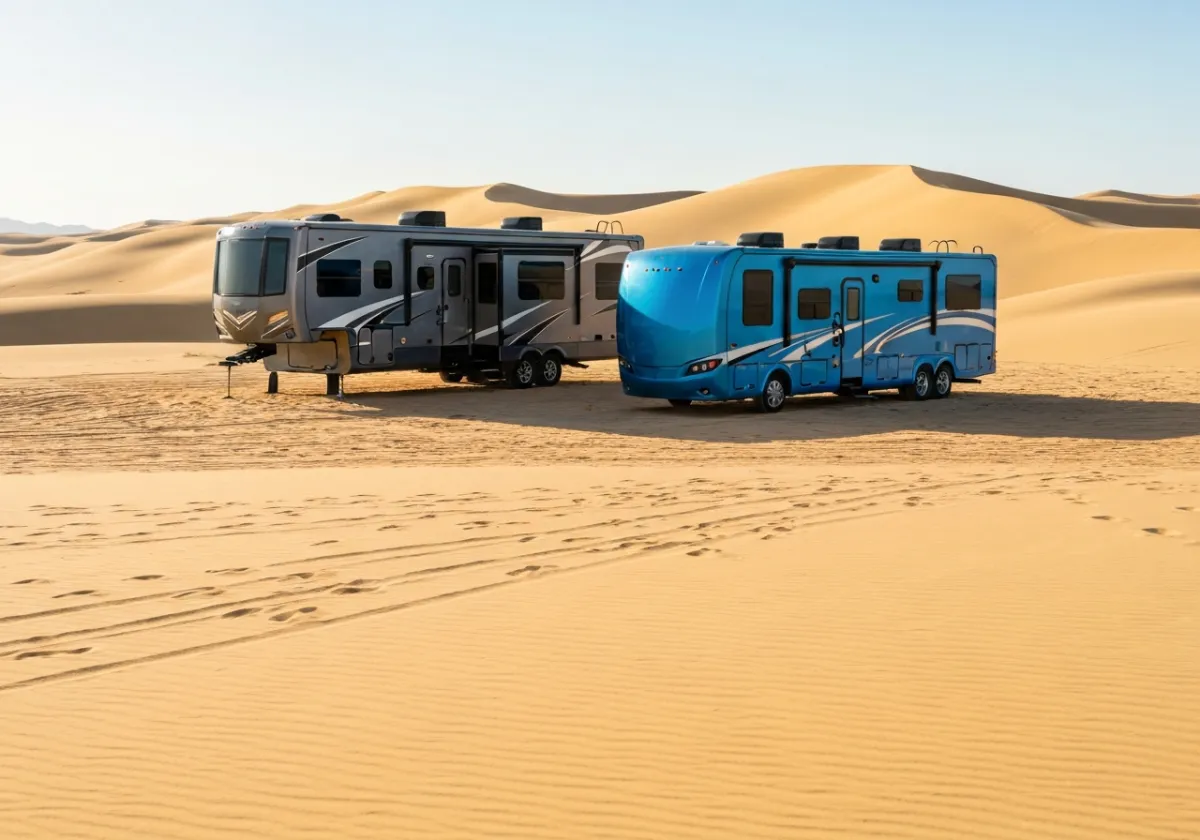 RV in the dunes