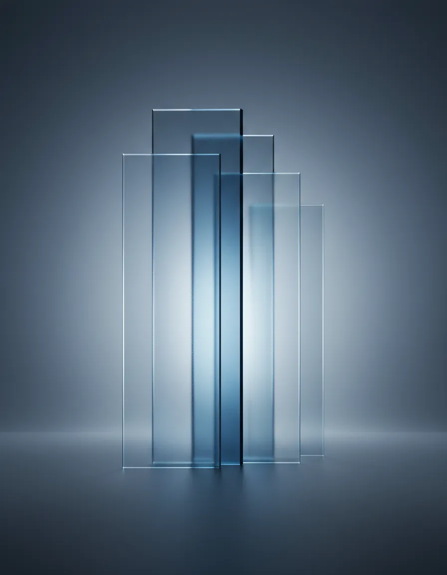 Abstract geometric representation of structure and transparency