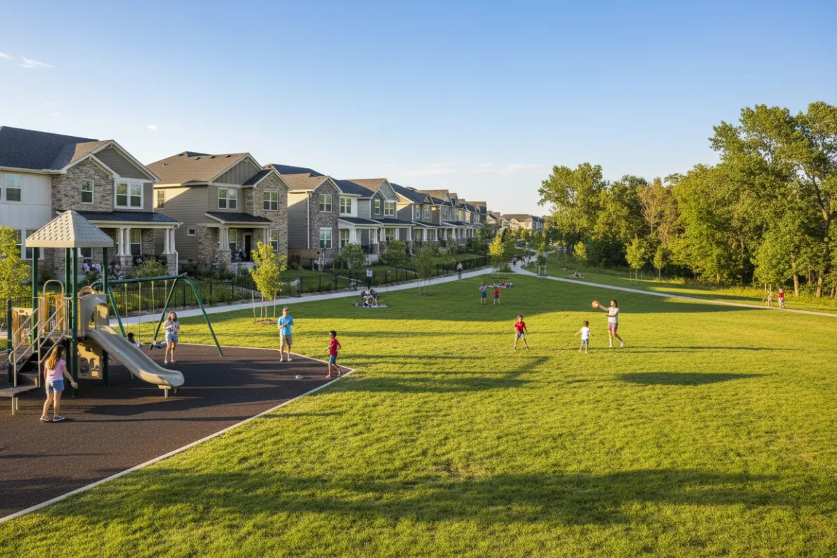 Community park adjacent to Keller homes