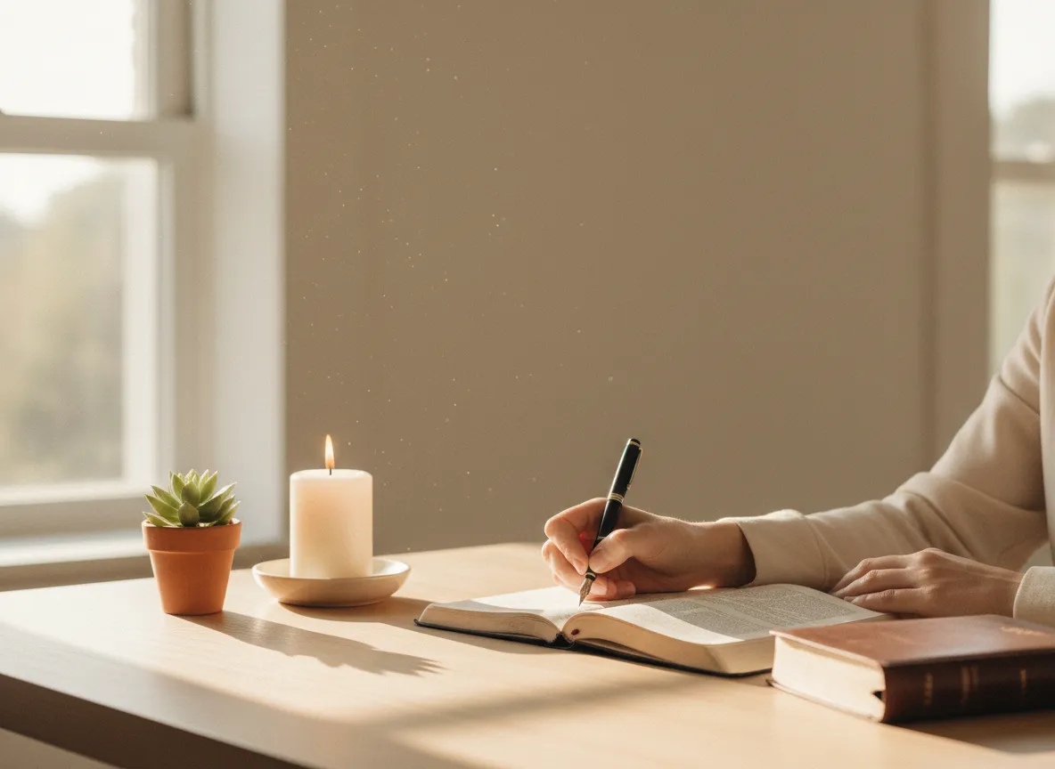 Person journaling for personal transformation