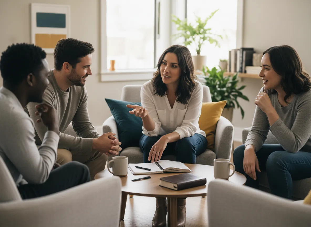 Leader facilitating a coaching circle