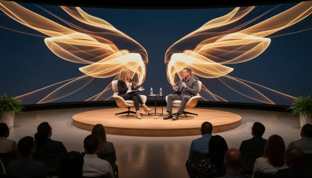 Speakers sharing at a Christian leadership conference