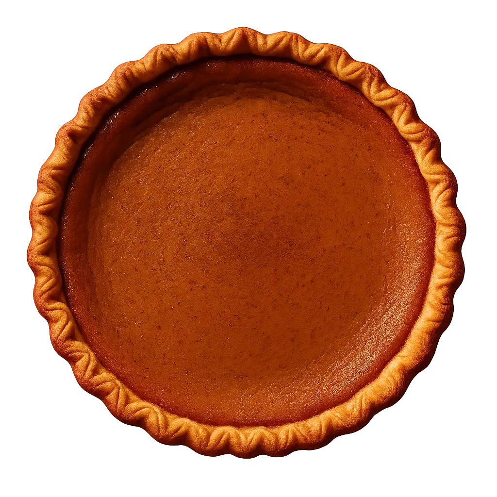 Traditional Spiced Heritage Pumpkin Pie ready to bake at home with crimped golden crust and cinnamon garnish