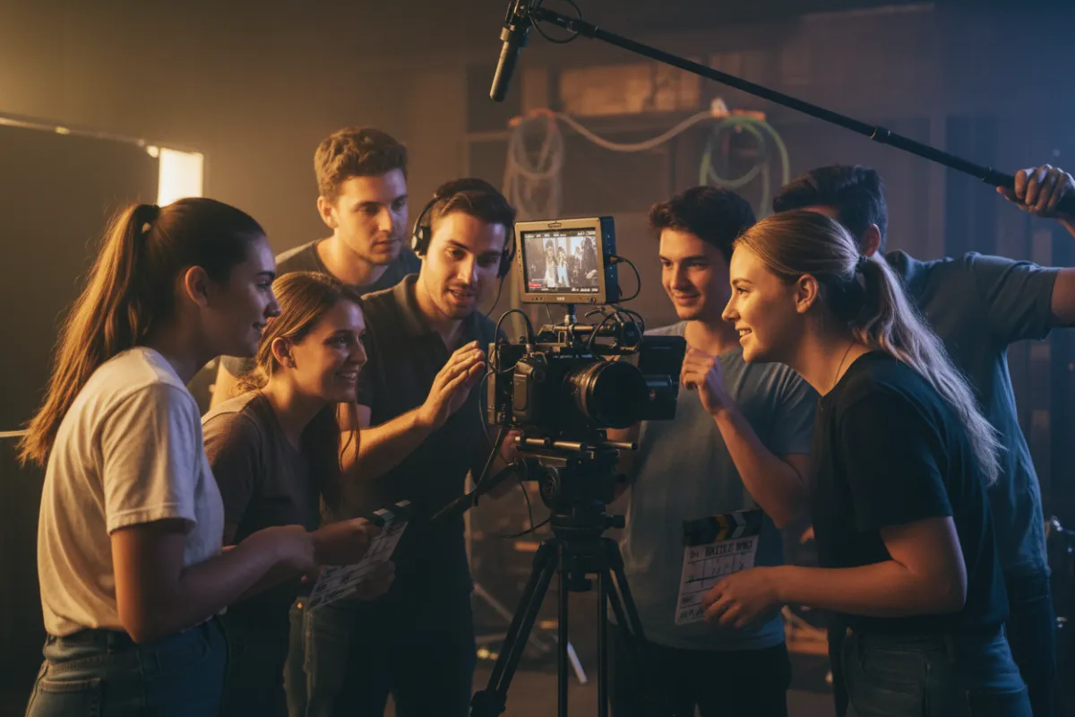 Students in a studio