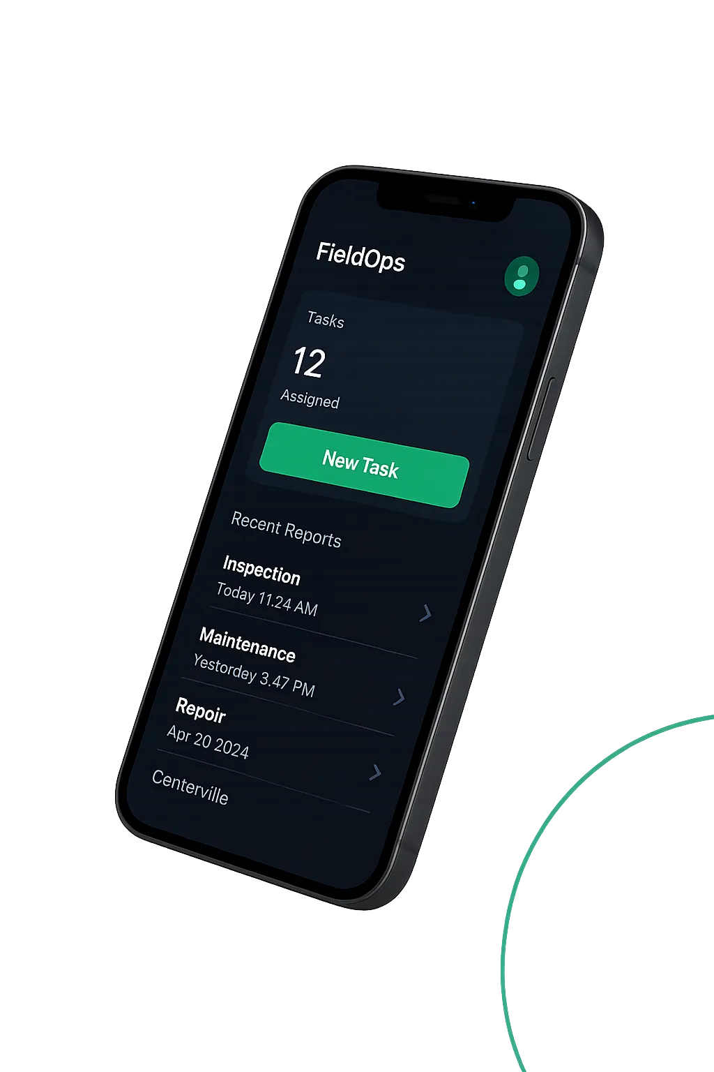 SYNTRO FieldOps Mobile App Interface Mockup