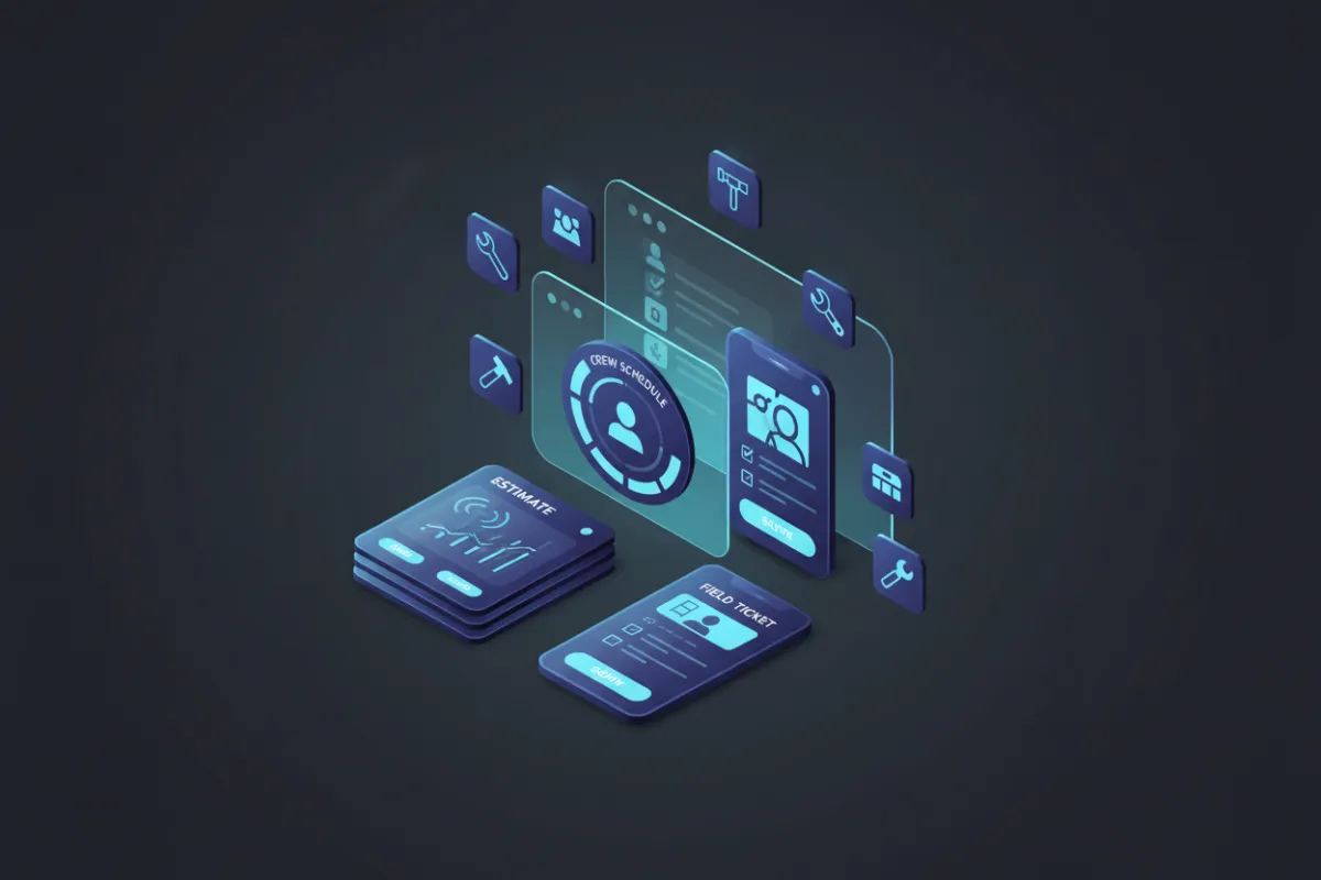 Contractors software illustration