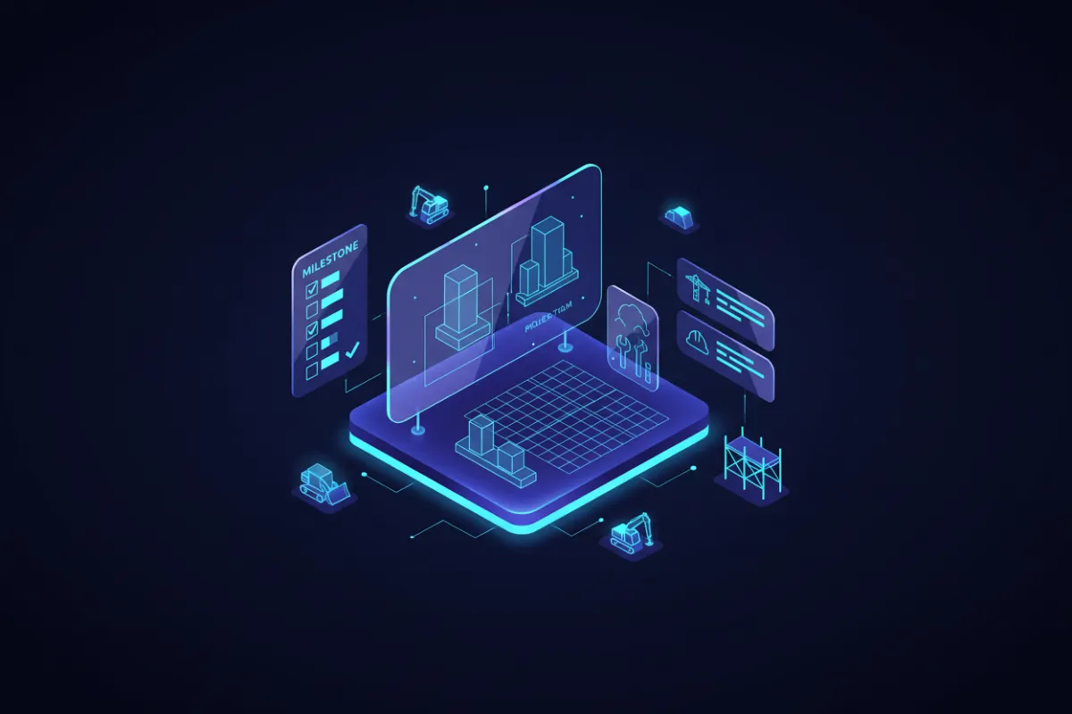 Construction platform illustration