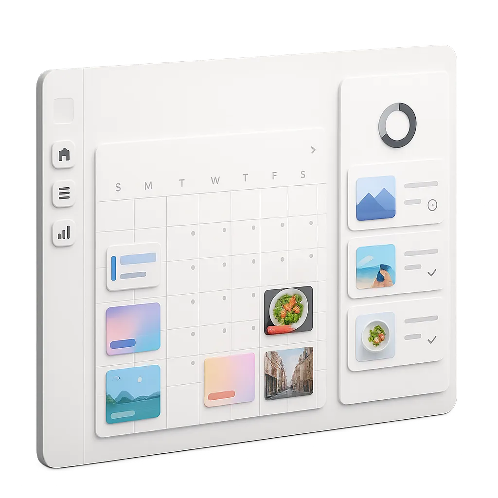 Done-For-You Social Media Management Dashboard with Multi-Channel Calendar and Analytics