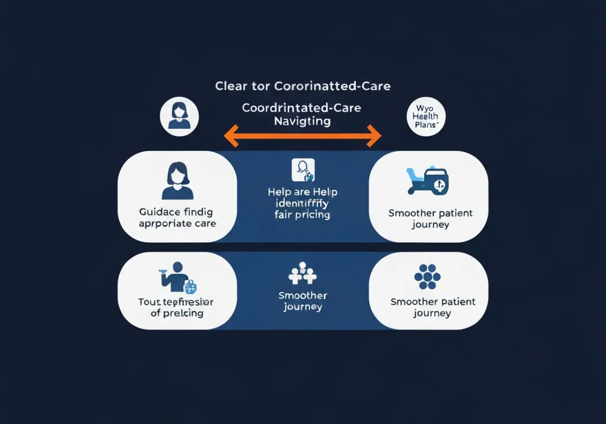 Coordinated Care Infographic showing health navigation pathways
