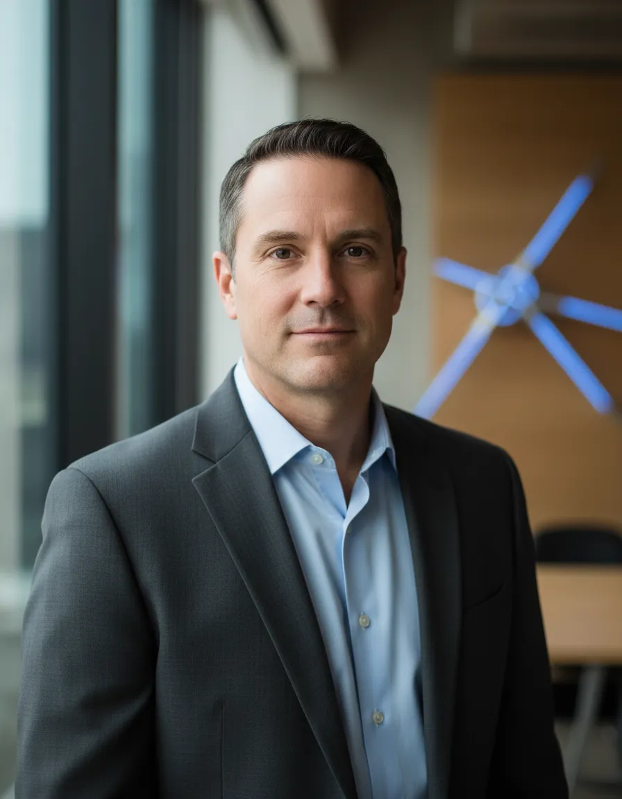 Retrato profesional del coach en un entorno moderno