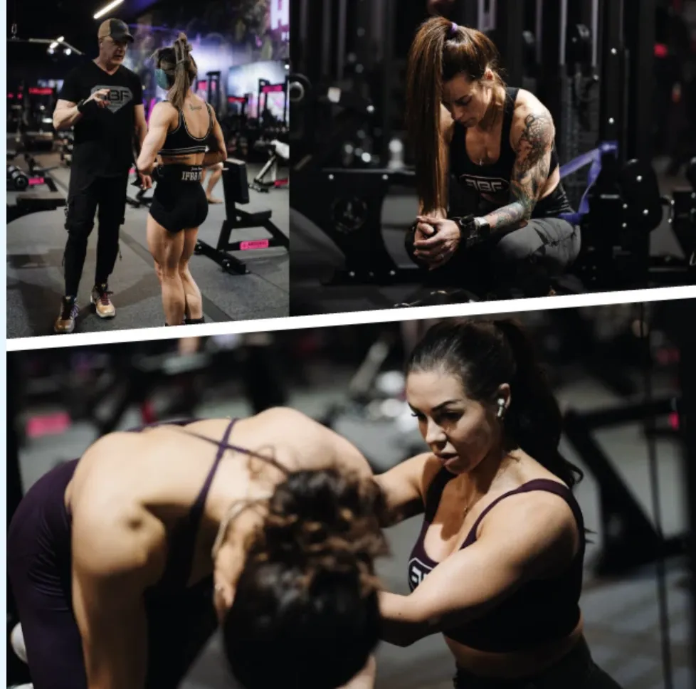 Intense workout session at FitZone