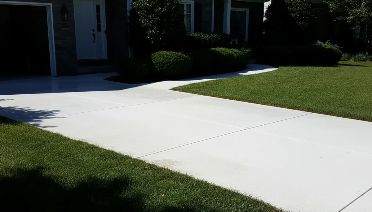 Clean driveway and exterior after pressure washing service