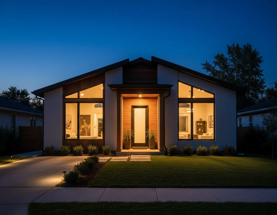 Modern starter home exterior