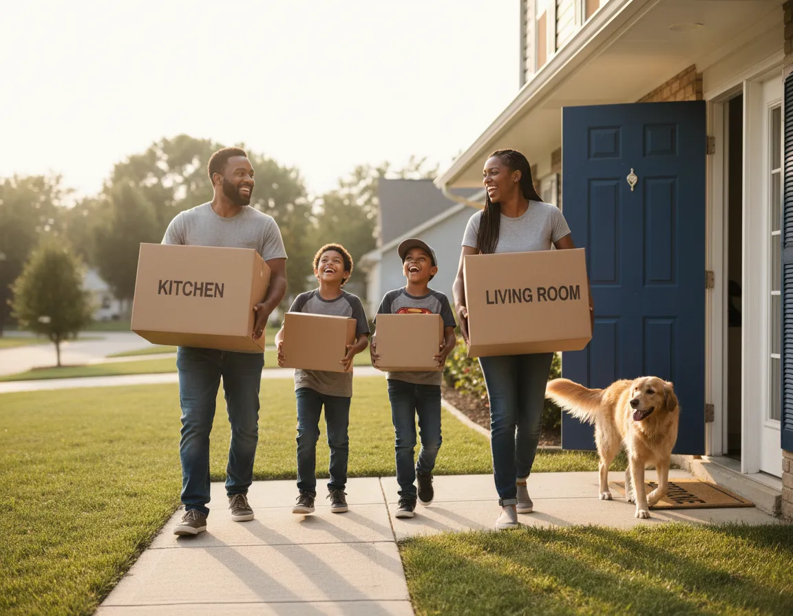 Family moving into new home