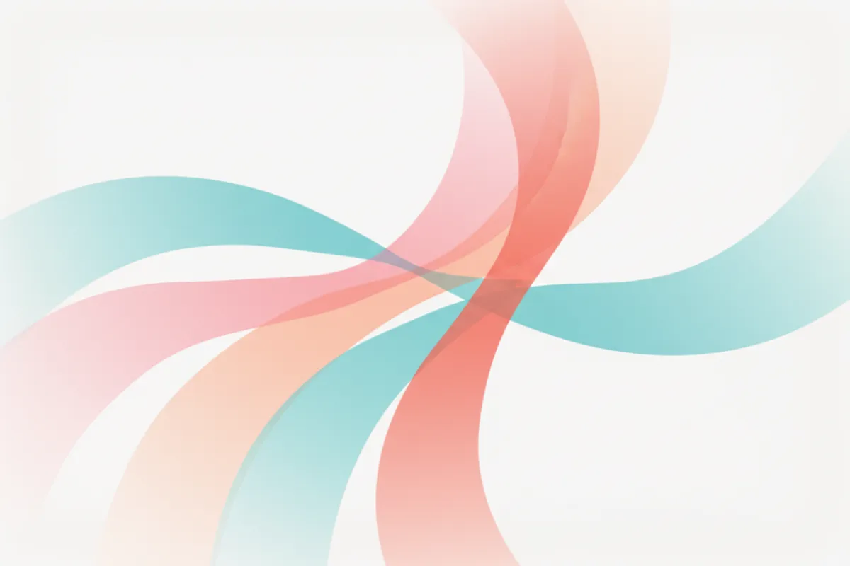 Abstract colorful shapes representing playful high performance and growth