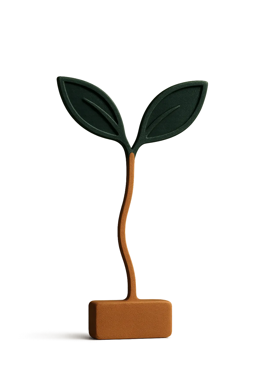 Nurturing botanical sprout and growth motif symbolizing personalized student development