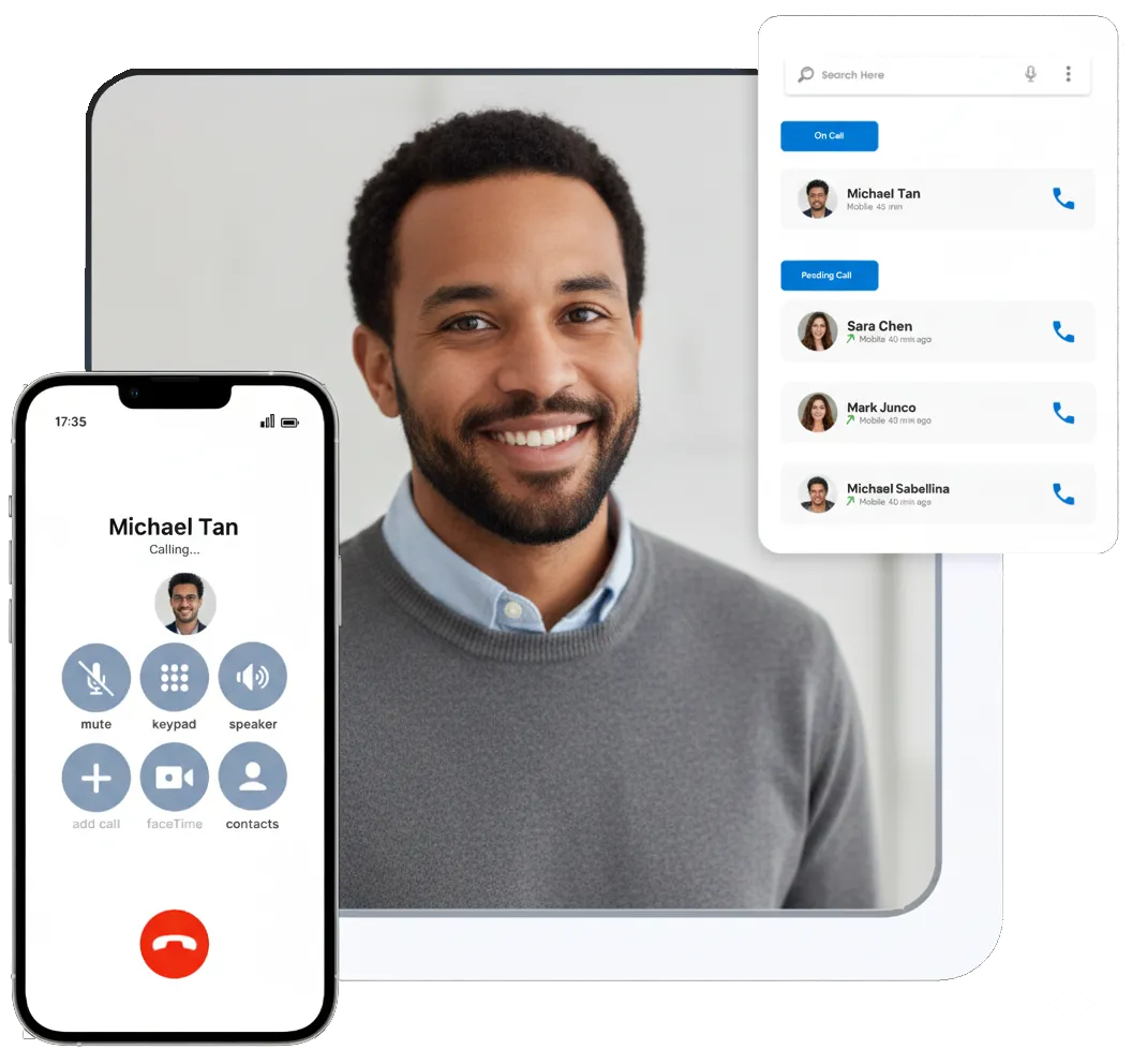 Voice AI image showing calls booking