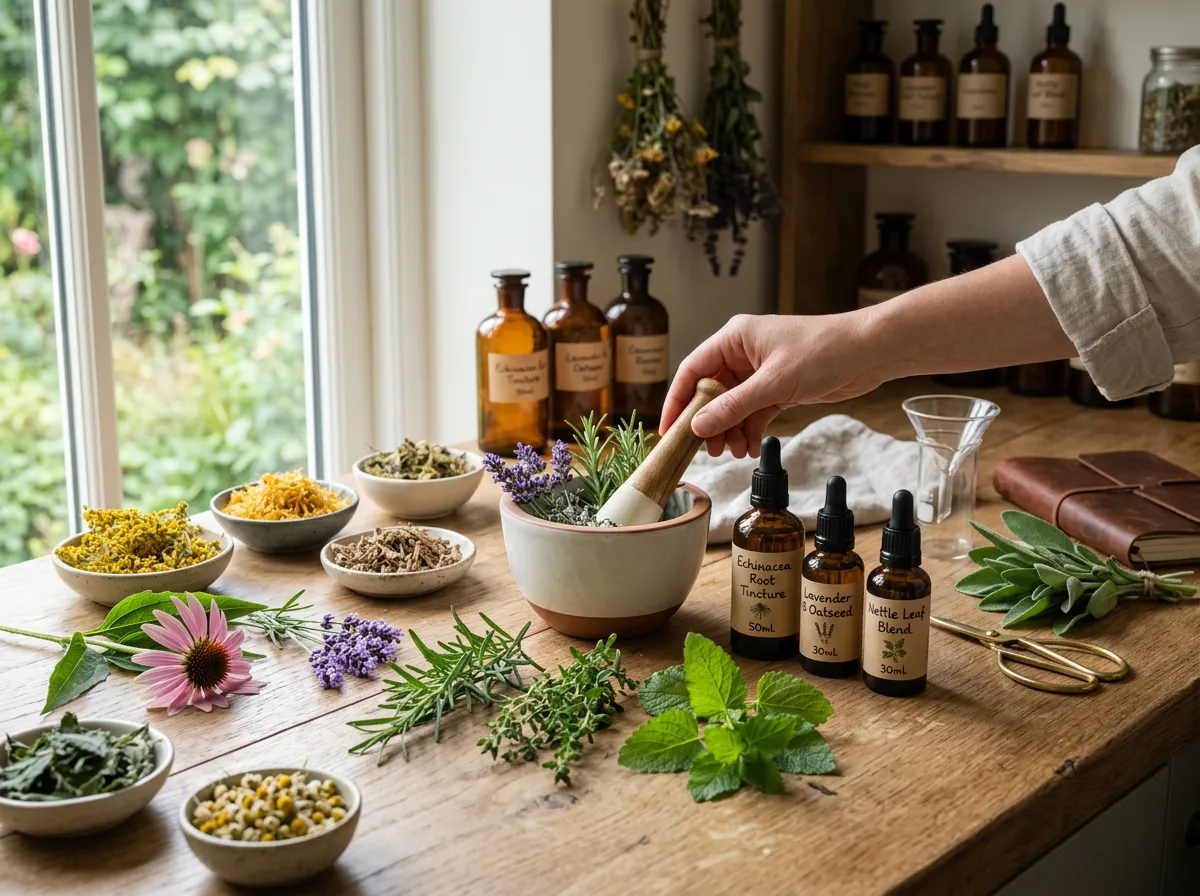Botanical medicine herbs and tinctures