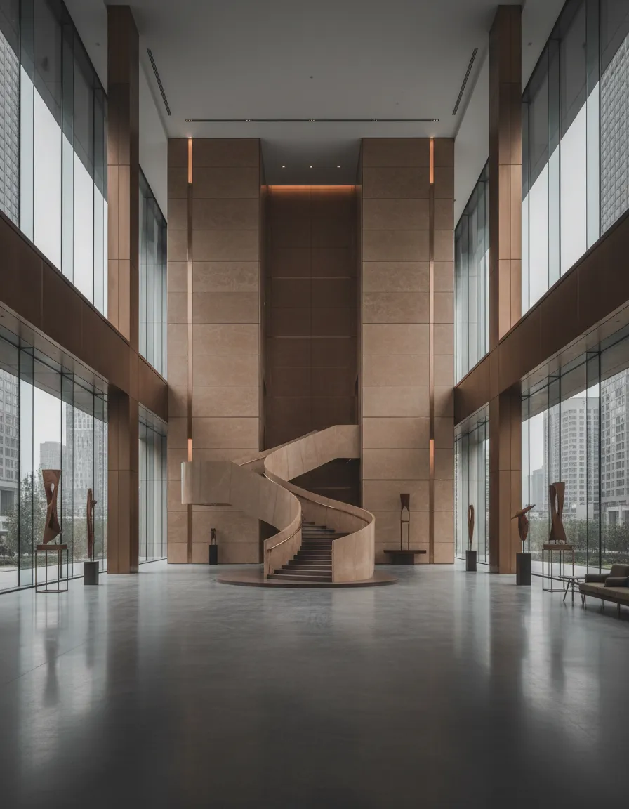 Clean, low-saturation architectural photo reflecting enterprise stability