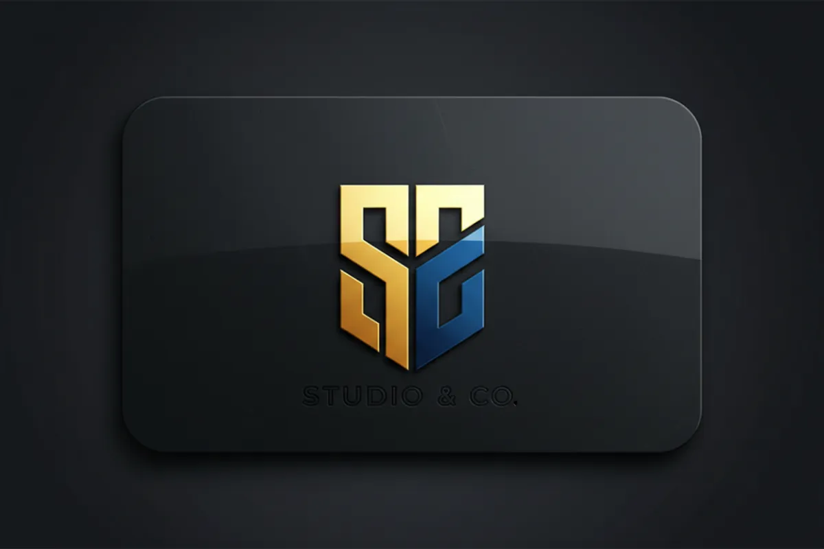 Mock logo for 'Studio & Co' presented as a tile showing logo sizing and placement.