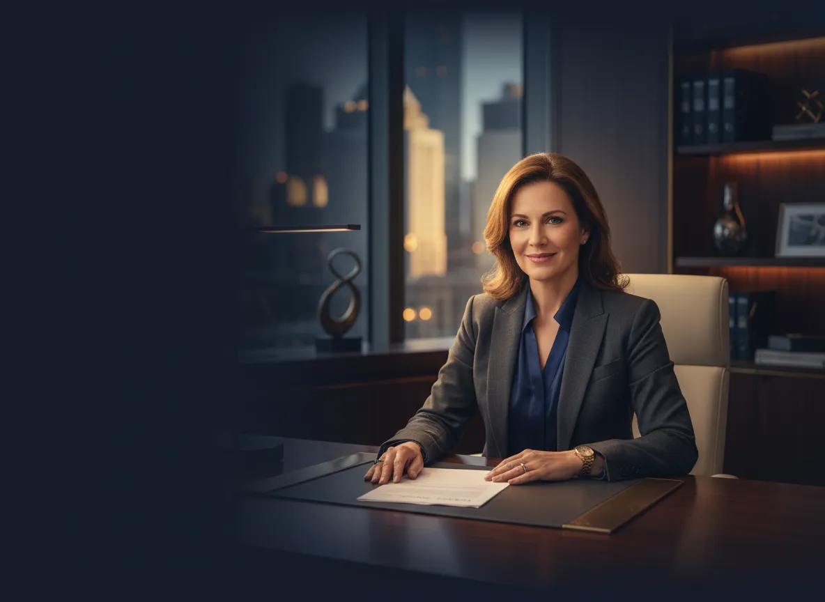 Professional insurance advisor reviewing a policy