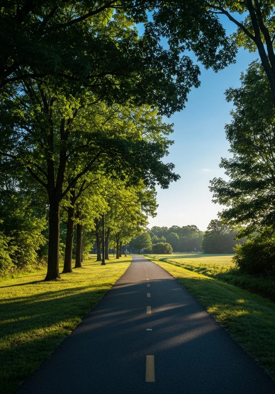 Severna Park community landmarks including B&A Trail and Kinder Farm Park