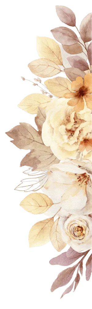 Right-side floral illustration decoration