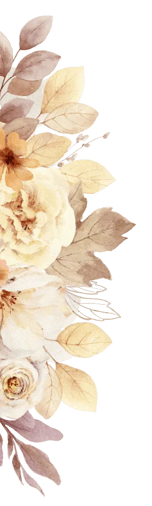 Left-side floral illustration decoration