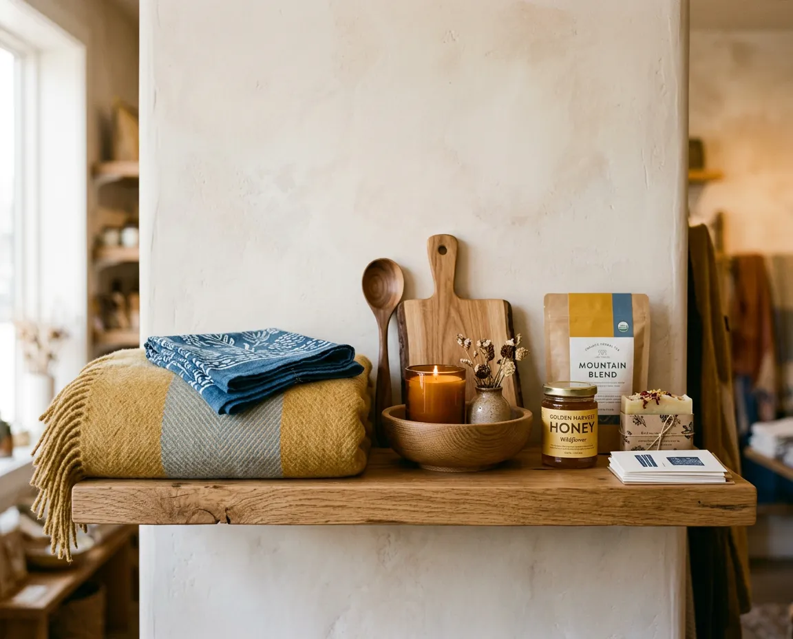 Warm and inviting local New River Valley boutique showcasing bespoke handcrafted artisan wares