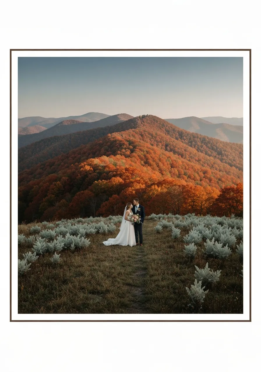 Autumn wedding styling in the Blue Ridge Mountains