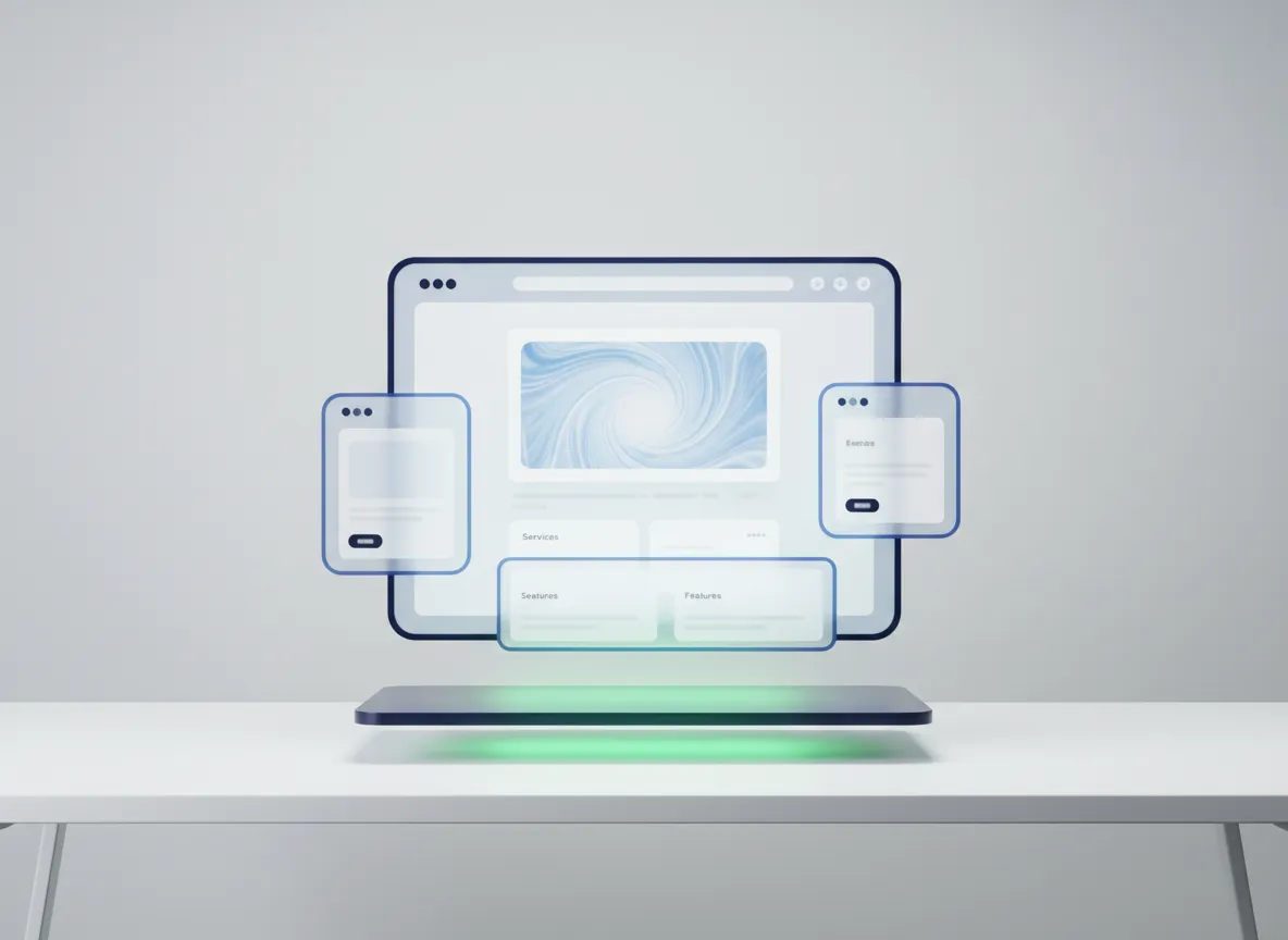 Optimized website interface showcase