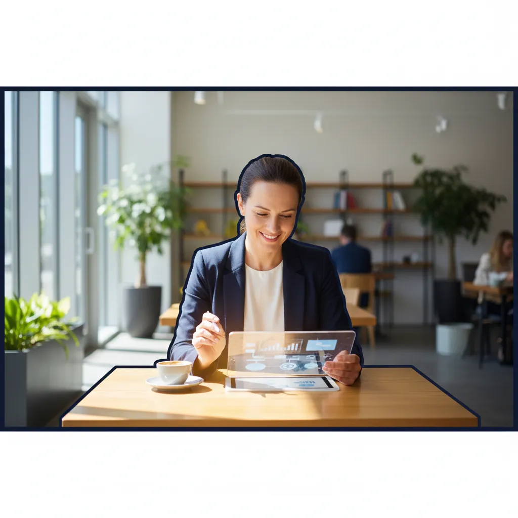 Professional reviewing a clear strategy document, gaining confidence in digital marketing
