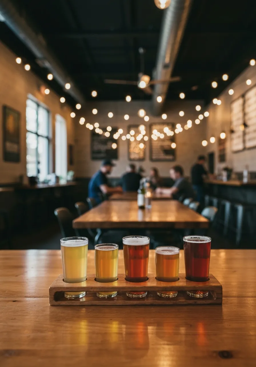 Local craft brewery and farm-to-table dining experience