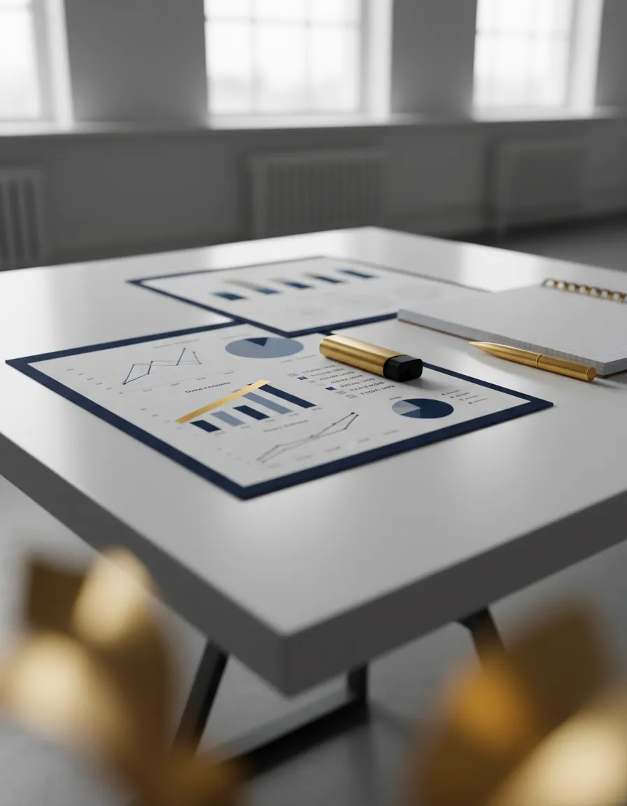 Conceptual visualization of digital strategy and baseline metrics