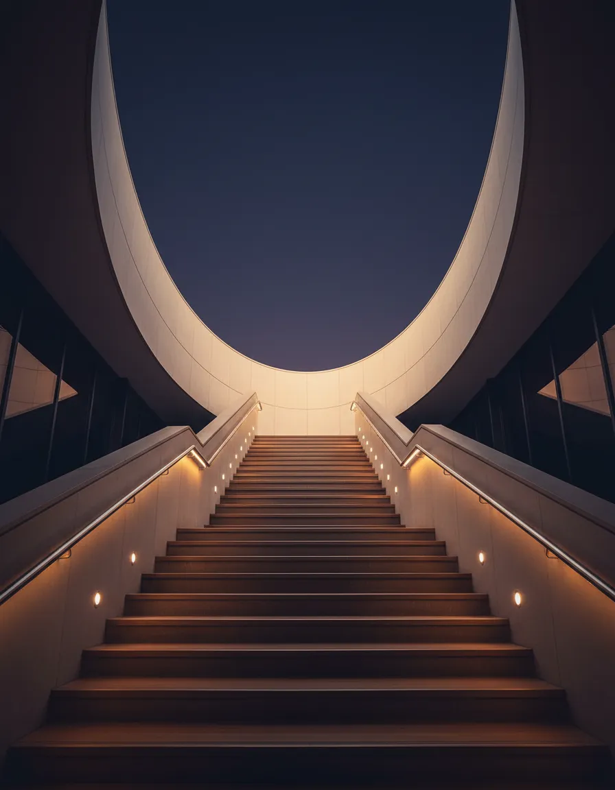 Abstract visualization of business transformation and growth