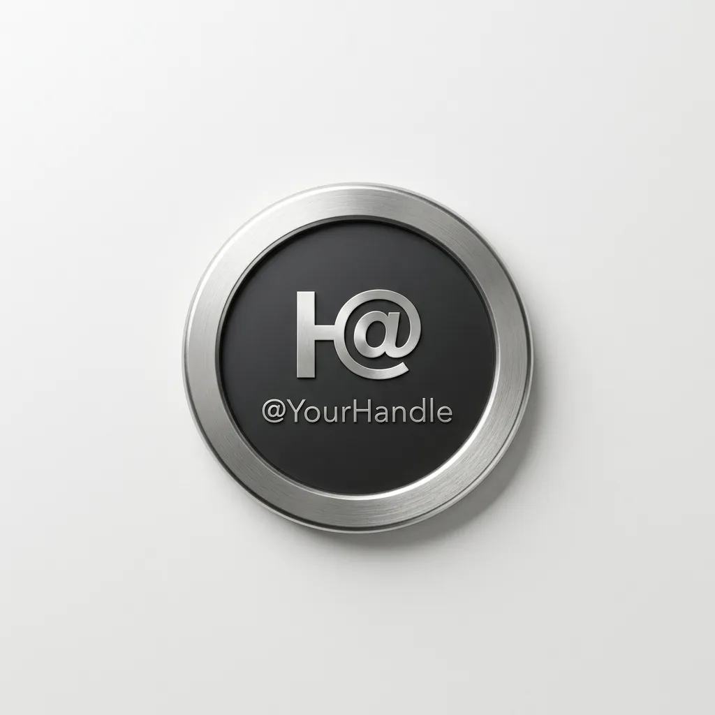 Social Media Handle Badge Icon
