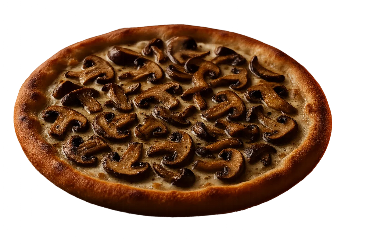 Truffle Smoke Pizza with wild mushrooms and truffle oil