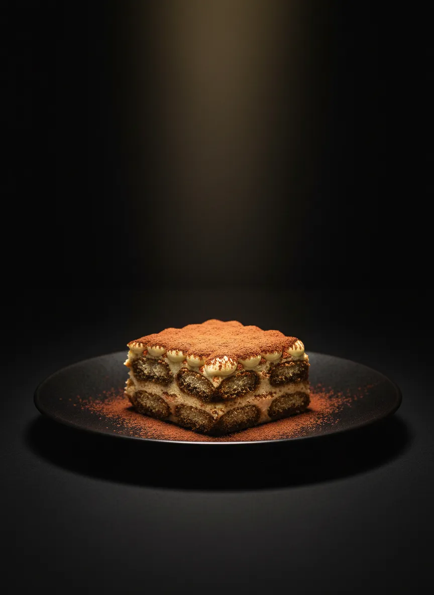 Decadent artisanal tiramisu dessert
