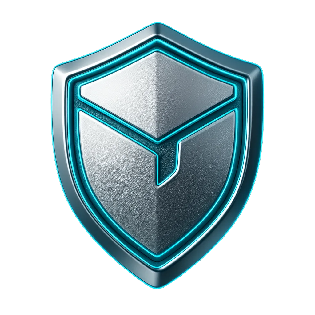 High-gloss geometric shield emblem cutout signifying rapid 24-hour automotive AI setup