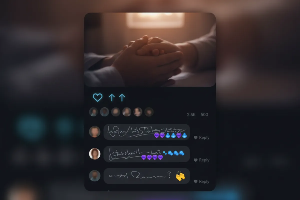 Cropped social post screenshot highlighting comments, reactions, and community engagement.