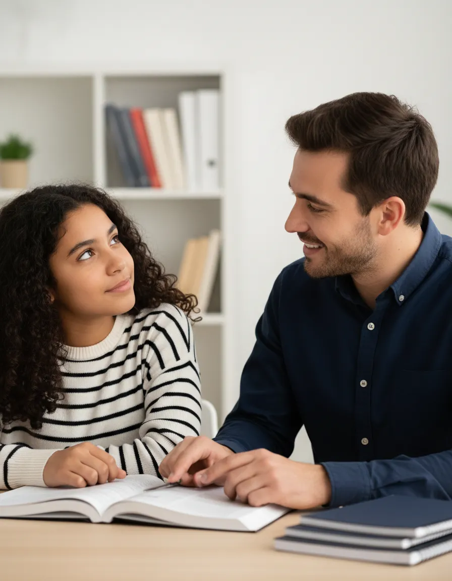 Student receiving personalized education