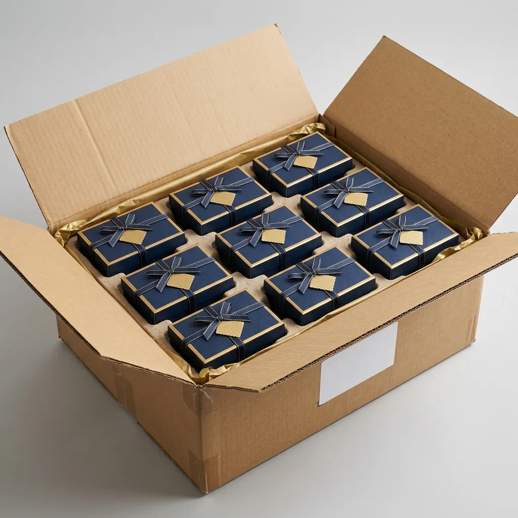 Corporate bulk cookie boxes ready for shipping