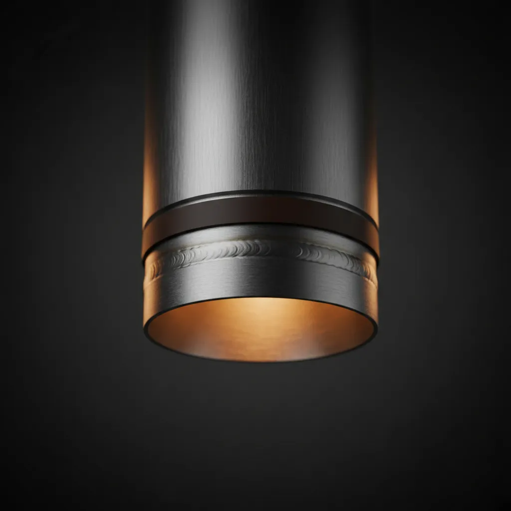 High-resolution close-up of a precision stove joint installation
