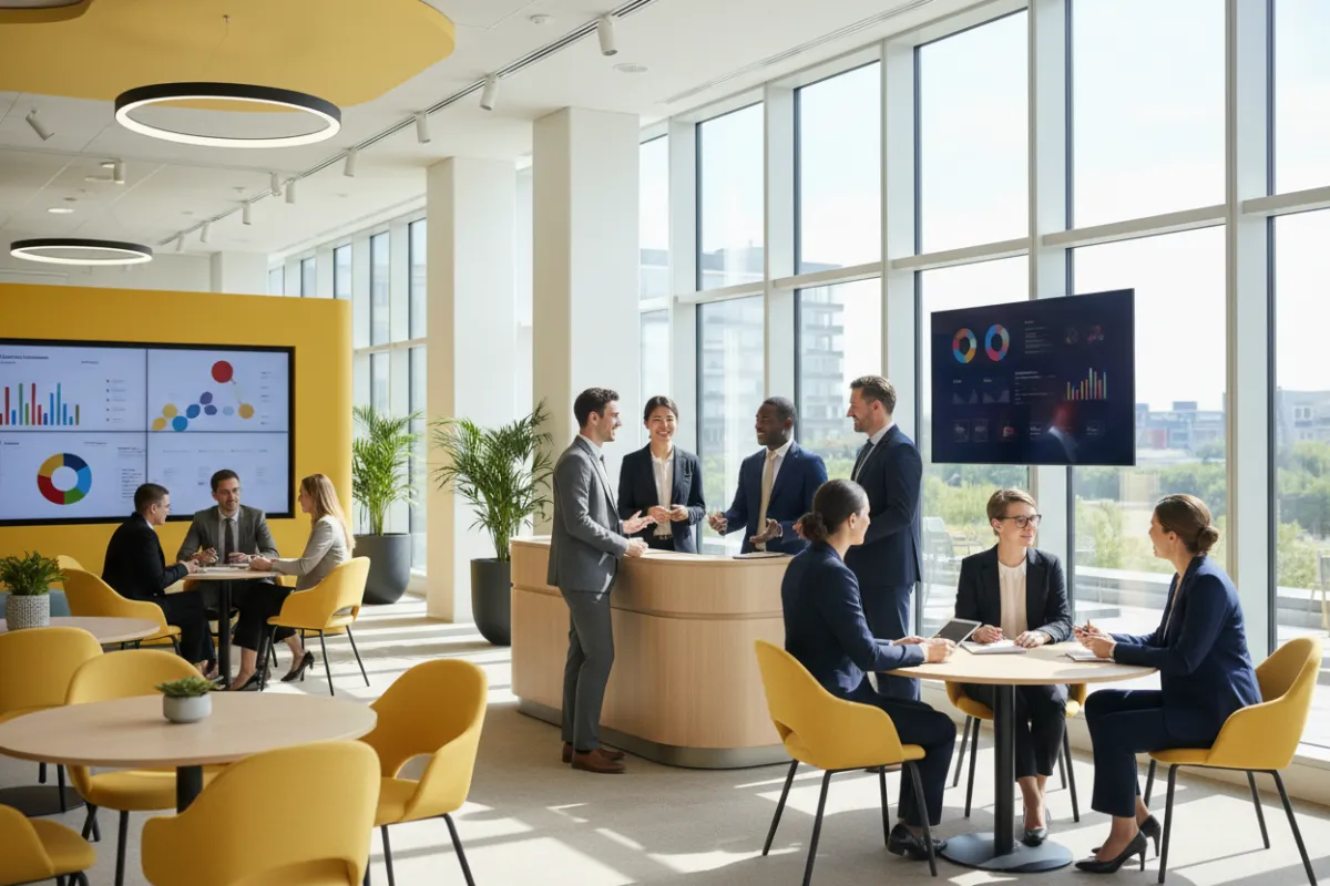 Team meeting and business collaboration