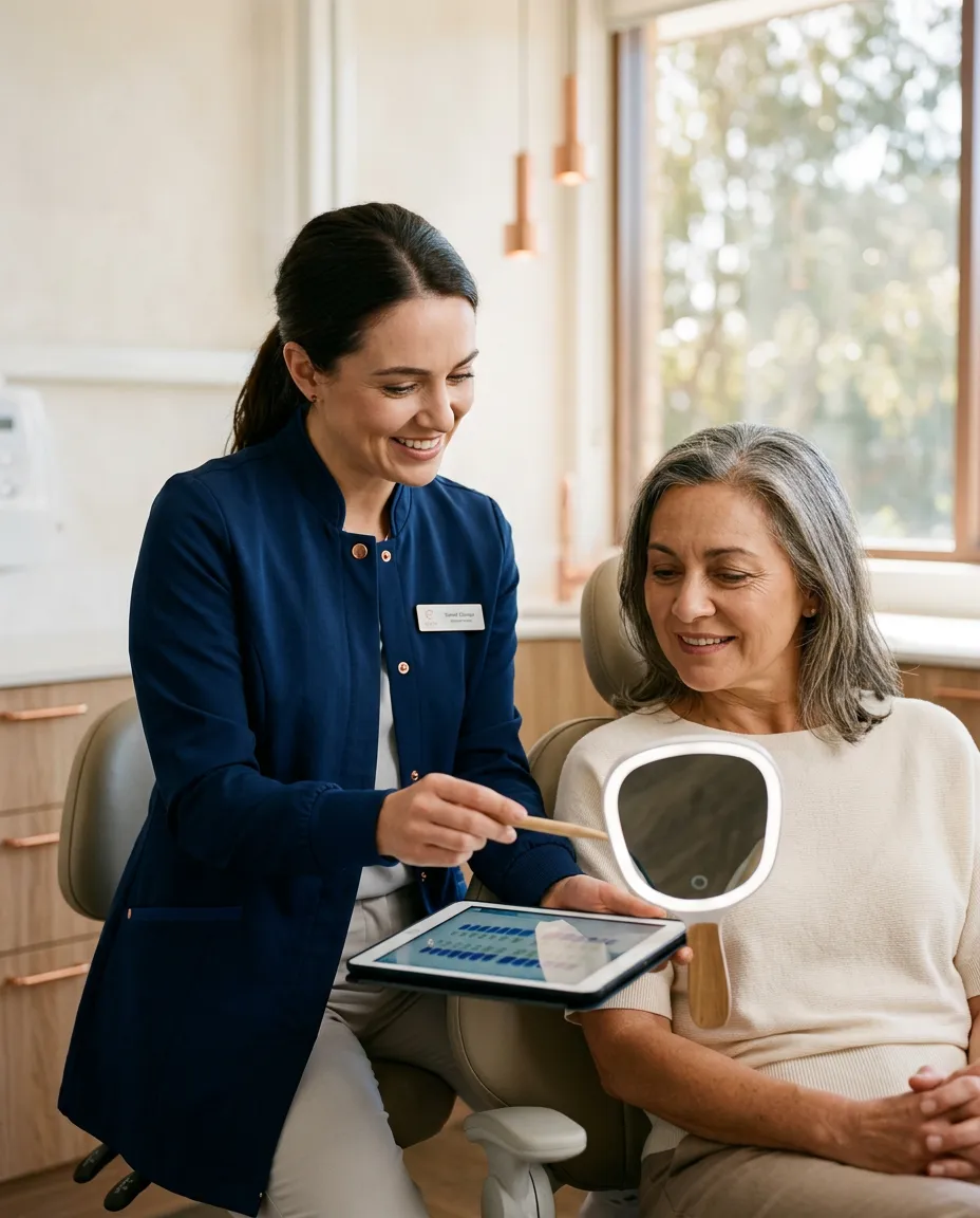 Clinical guidance and post-operative aftercare explanation at Northwest Portland Dental