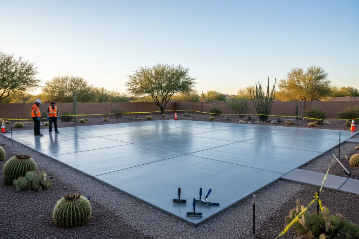 Concrete patio leveling in Sun Lakes Arizona