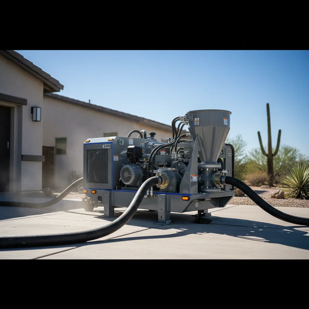 Void filling procedure stabilizing a concrete foundation
