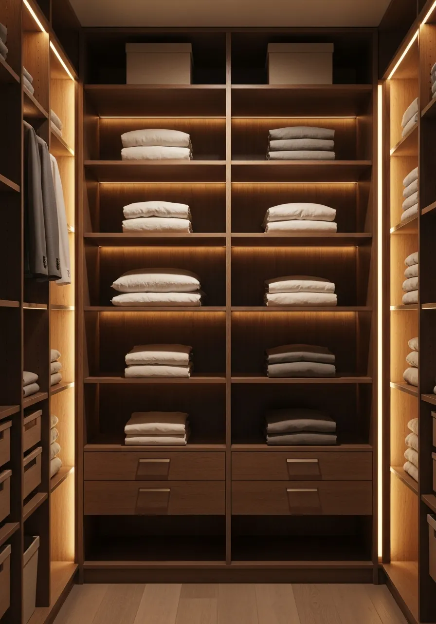 Perfectly organized luxury walk-in closet